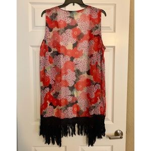 Avenue Floral Tank Top Kimono